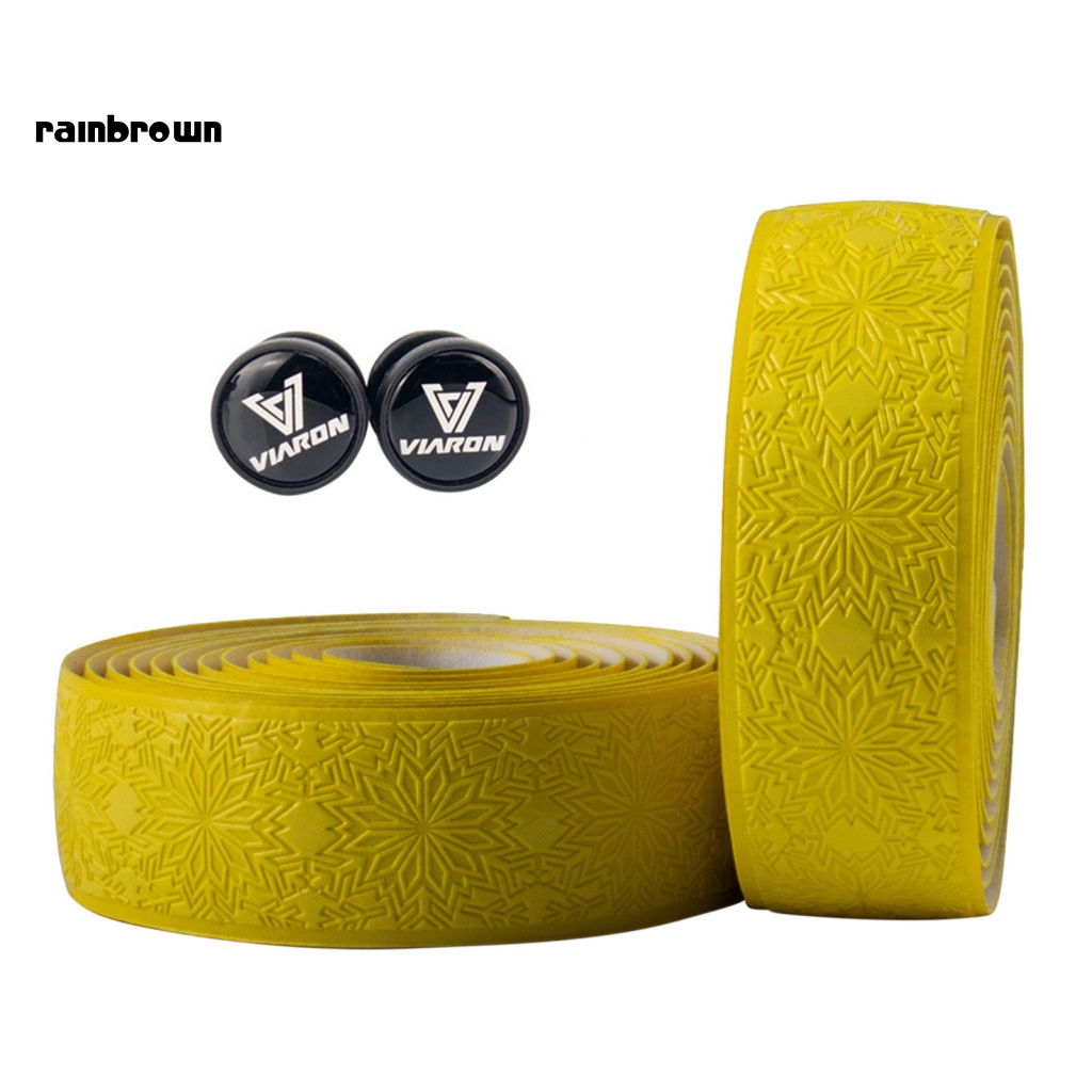 1 Cặp Băng Quấn Tay Lái Xe Đạp VIARON Thấm Hút Mồ Hôi Chống Ăn Mòn Bằng Polyurethane In Họa Tiết Hoa