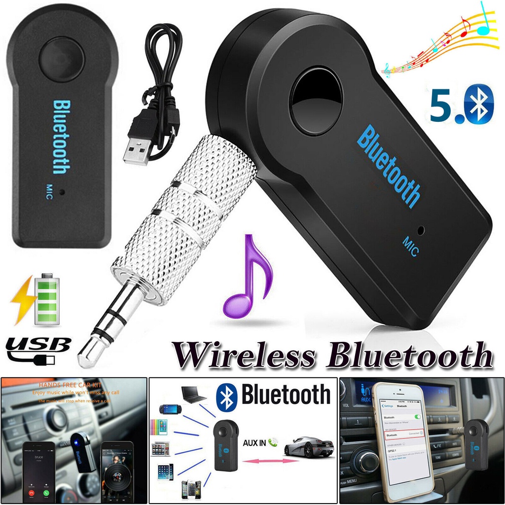 Usb Nhận Tín Hiệu Bluetooth 5.0 2 Trong 1 Giắc Cắm 3.5mm Cho Tai Nghe A2dp