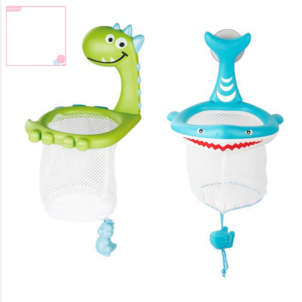 Túi Lưới Đựng Đồ Chơi Cá Mập / Khủng Long Hoạt Hình Cho Bé Khi Tắm