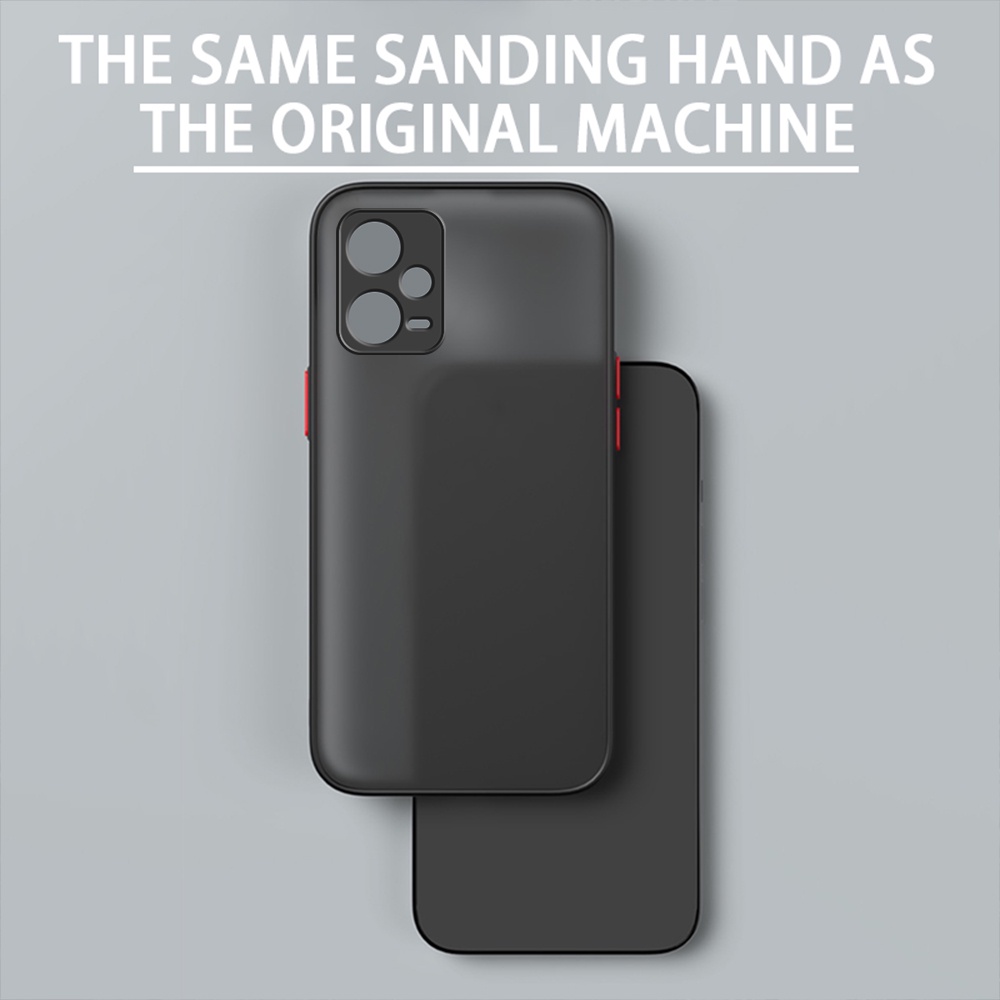 5SE For Redmi Note 12 Turbo 5G Matte Shockproof Camera Protect shell For Xiaomi redmy Note12 Pro note12+ 4G