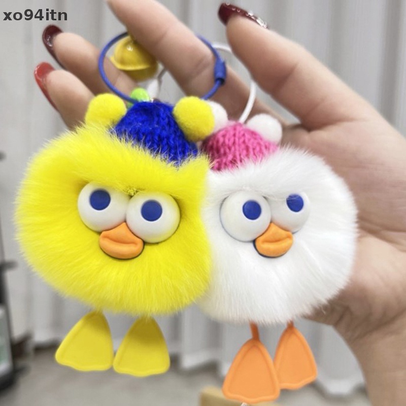 Móc Khóa Búp Bê Nhồi Bông Hình Vịt / Thỏ Dễ Thương