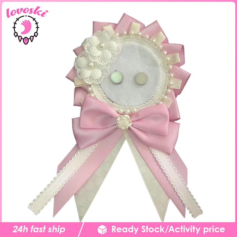 [Lovoski] Giá Đỡ Huy Hiệu Anime Màu Trơn Đa Năng Phong Cách Retro Cho Mũ / Đầm DIY