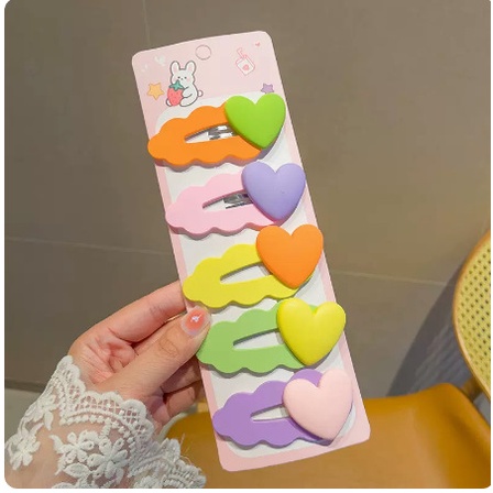 Kẹp Tóc BB Họa Tiết Gấu / Dâu Tây / Ngôi Sao Hoạt Hình Thời Trang Mùa Hè