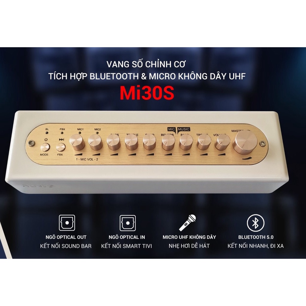 Bộ 2 Míc hát karaoke Vang số chỉnh cơ Acnos Mi30S/Micro Acnos MI30/Acnos Pro MIC1 cho loa di động và bộ dàn âm thanh