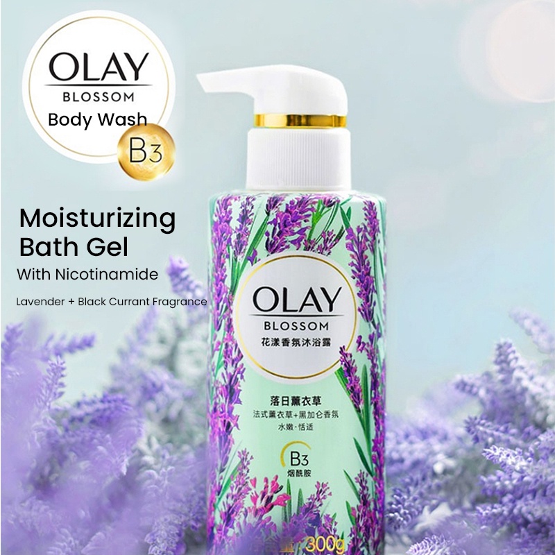 Gel Tắm Toàn Thân Chiết Xuất Hoa Anh Đào Niacinamide Sữa Tắm Hương Hoa Oải Hương 300ml