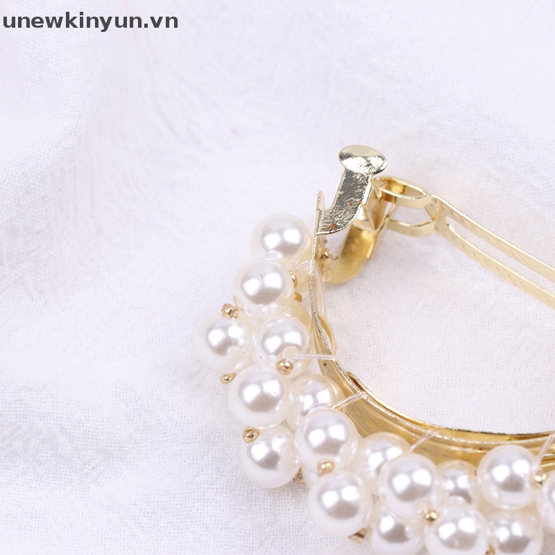 Kẹp Tóc Đính Ngọc Trai Nhân Tạo Thiết Kế Tinh Tế Thời Trang Cho Nữ