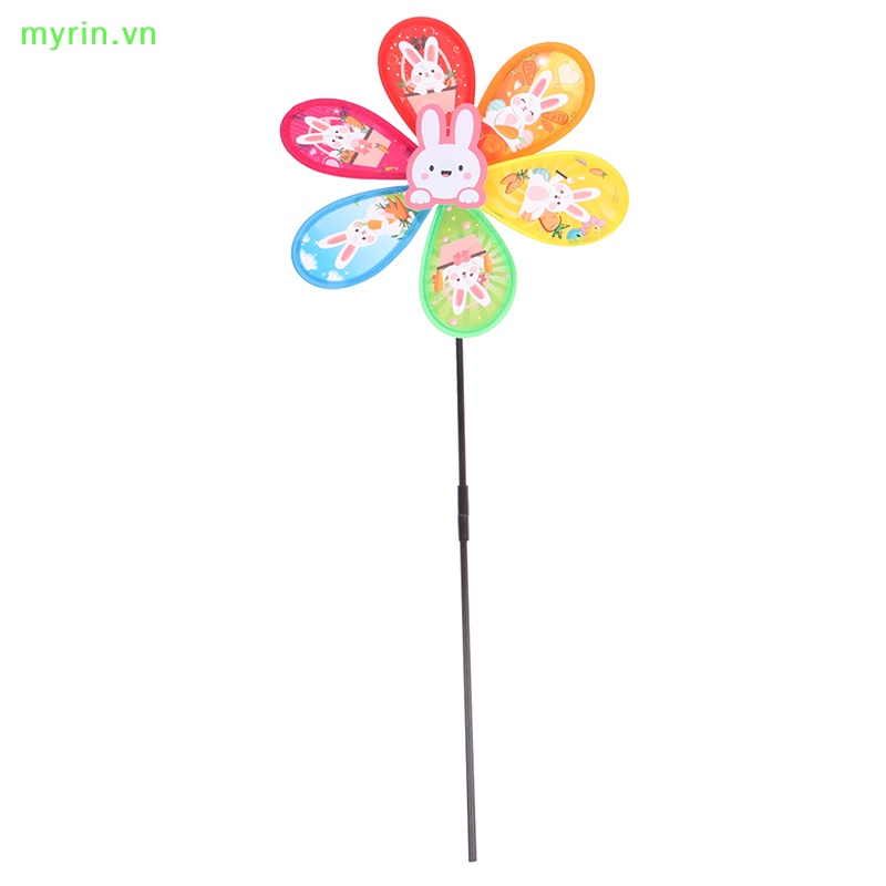 Chong Chóng Gió Hình Thỏ Hoạt Hình 3D Trang Trí Sân Vườn