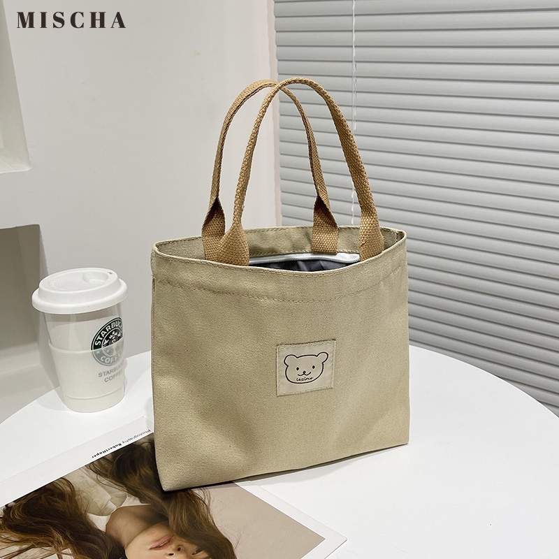 MISCHA Túi vải Sức Chứa Lớn Phong Cách Nhật Bản Cho Nữ