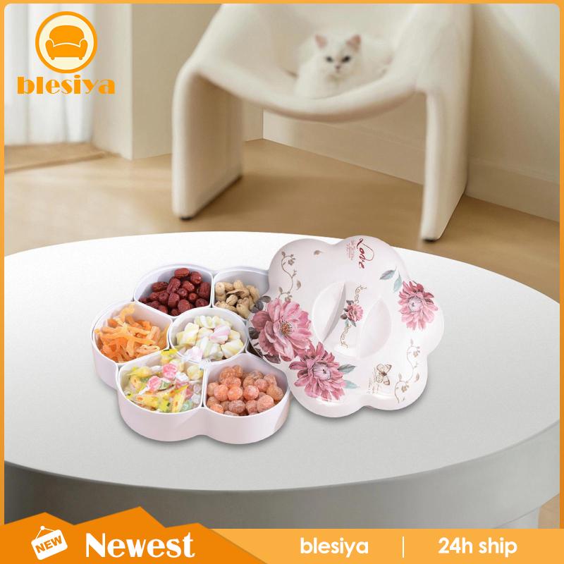 Khay Phục Vụ Bánh Quy / Phô Mai Chia Ngăn Có Nắp Đậy Tiện Dụng