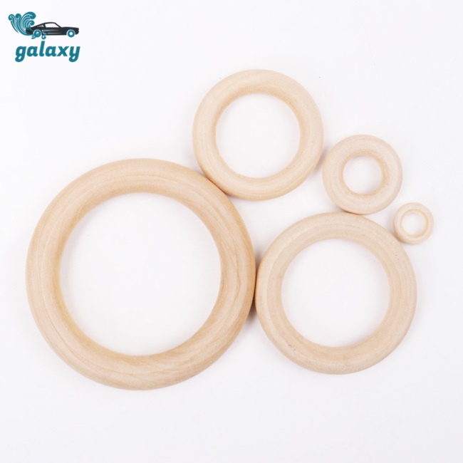 Galaxy Bộ 120 Vòng Gỗ Tự Nhiên 5 Kích Cỡ Dùng Làm Trang Sức