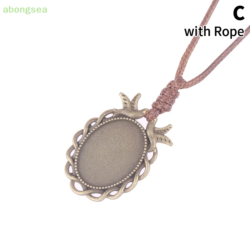 Abongsea Khay Đựng Trang Sức Hình Oval 18 * 25mm Kèm Dây Thừng Phong Cách Cổ Điển