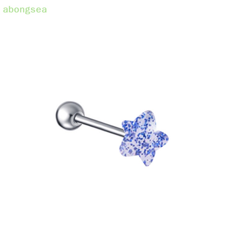 1 Khuyên Xỏ Cơ Thể Bằng Kim Loại Hình Quả Bóng Goth Thời Trang