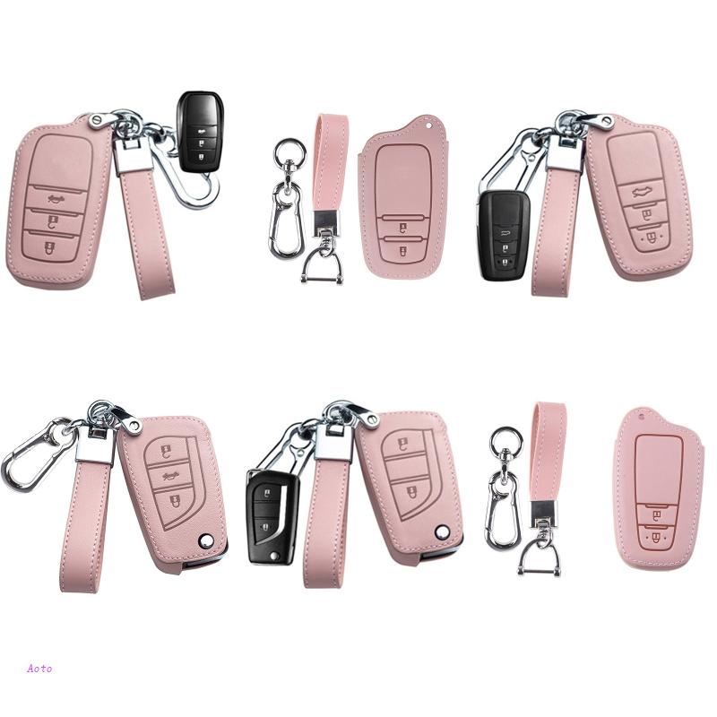 Bao Da Bảo Vệ Toàn Diện Cho Móc Khóa Xe Hơi C-HR CHR Prado Avensis Accessorie