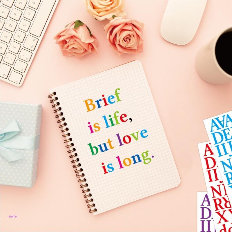 Set 12 Miếng Dán Họa Tiết Chữ Cái Và Số DIY