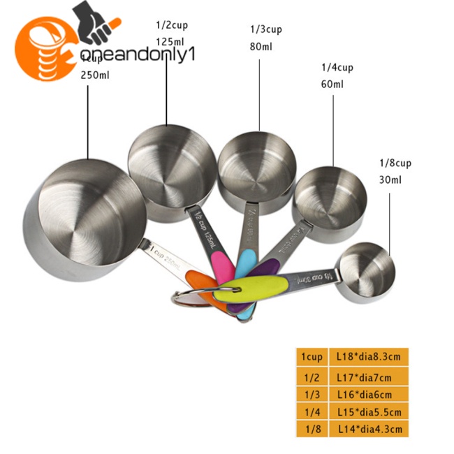 Bộ 10 Muỗng Đo Lường Bằng Thép Không Gỉ Cách Nhiệt Chống Trượt Tiện Dụng