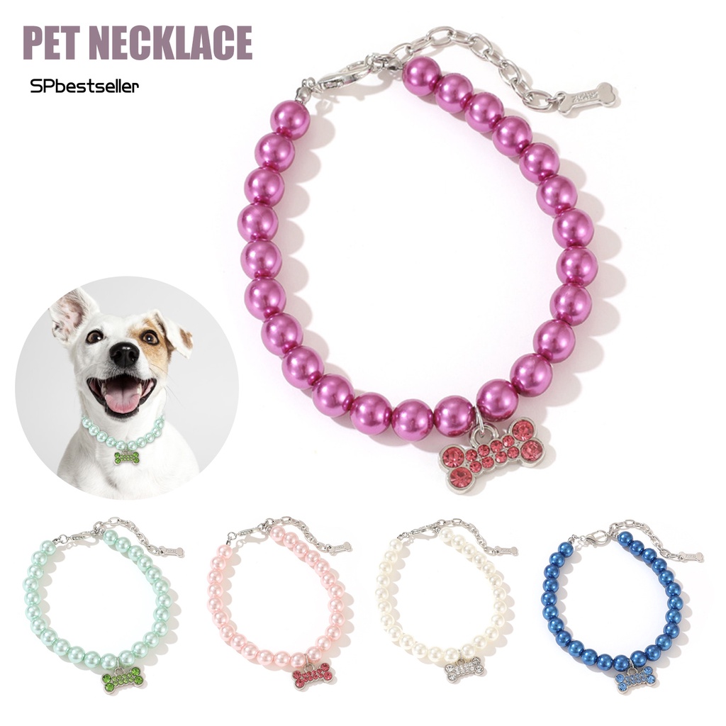 Vòng Cổ Ngọc Trai Nhỏ Bằng Nhựa Thân Thiện Với Môi Trường Cho Cún Cưng
