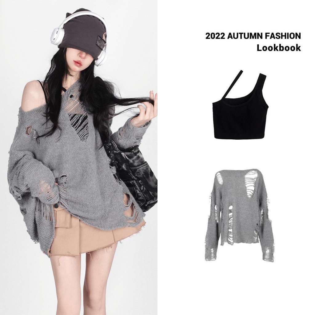 Áo Sweater Dệt Kim Chống Nắng Dáng Rộng Phong Cách Thời Trang Nhật Bản Mới 2023