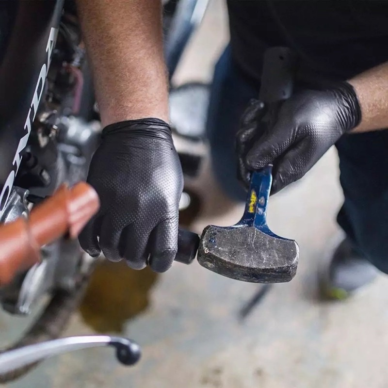 Găng tay cao su có nhám cartool cao cấp chống chơn trượt, chống dầu mỡ, co dãn