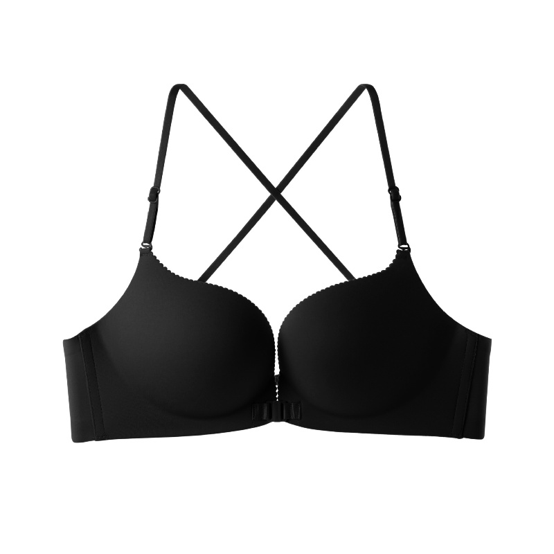 Áo Lót Nâng Ngực Không Đường May Cài Khóa Trước Thiết Kế Đơn Giản Thoải Mái Cho Nữ