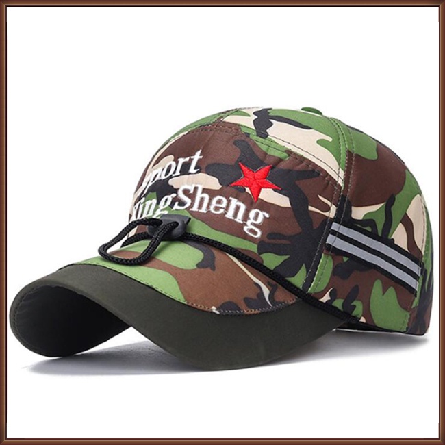 Mũ Lưỡi Trai Chống Nắng / Gió Thêu Hoạ Tiết Ngôi Sao Phối Dây Thừng Thời Trang Cho Nam Giớ