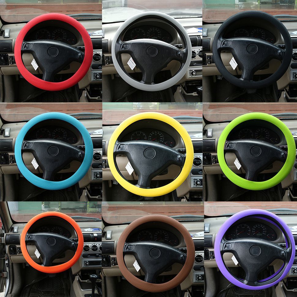 Vỏ Bọc Vô Lăng Xe Hơi Bằng Silicon Nhiều Màu Thông Dụng,Chống Trượt Ôm Sát Vô Lăng Phù Hợp Với Mọi Loại Xe