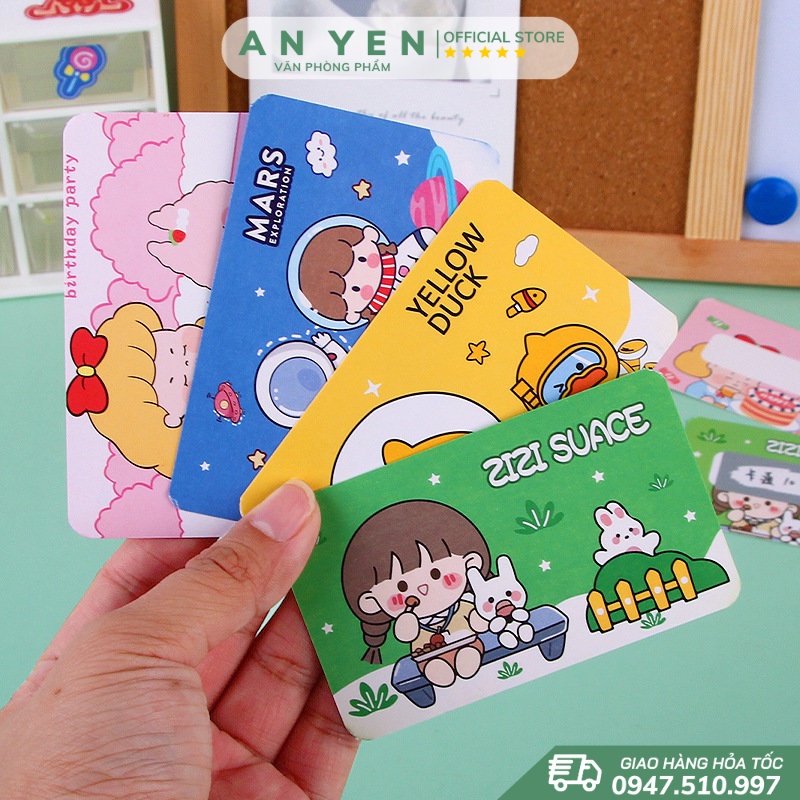 Set 20 tấm thẻ cào phần thưởng viết tay hoạt hình dành cho học sinh