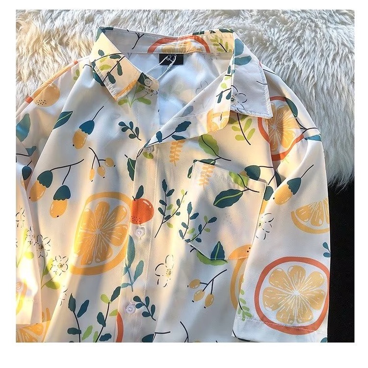 Áo Sơ Mi Tay Lửng Họa Tiết Hoa Phong Cách Hawaii Thời Trang Đi Biển Cho Nam