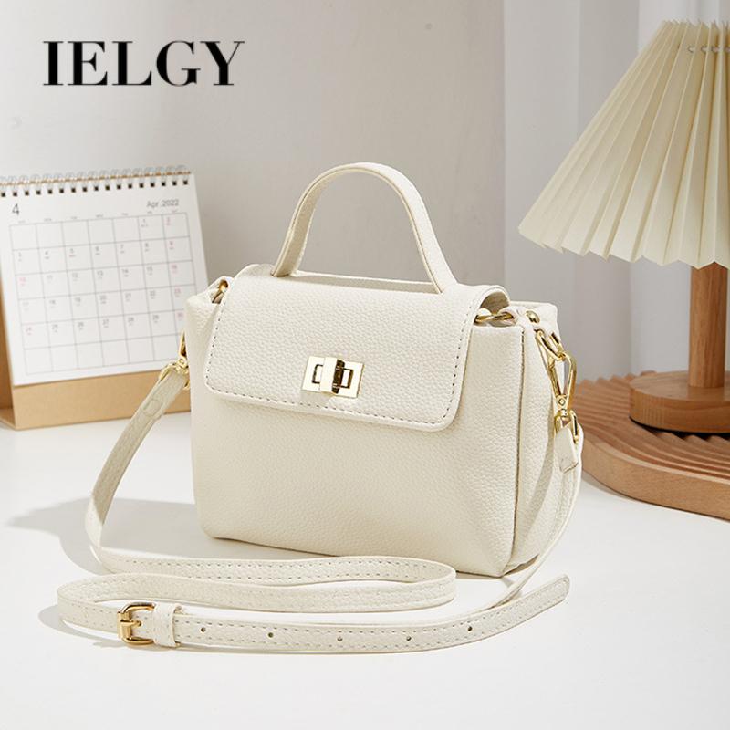 Túi Đeo Chéo Hình Vuông Nhỏ Màu Trơn Cài Khóa Chất Lượng Cao Phong Cách Cổ Điển Thời Trang Cho Nữ