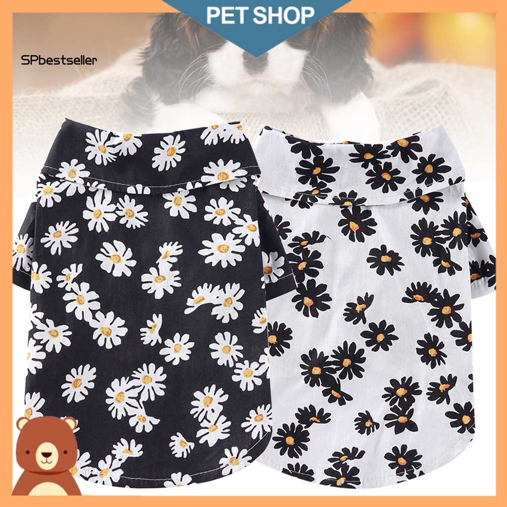 Áo Thun Cotton Tay Ngắn In Hình Chú Chó Dễ Thương Thời Trang Mùa Hè Cho Cún Cưng