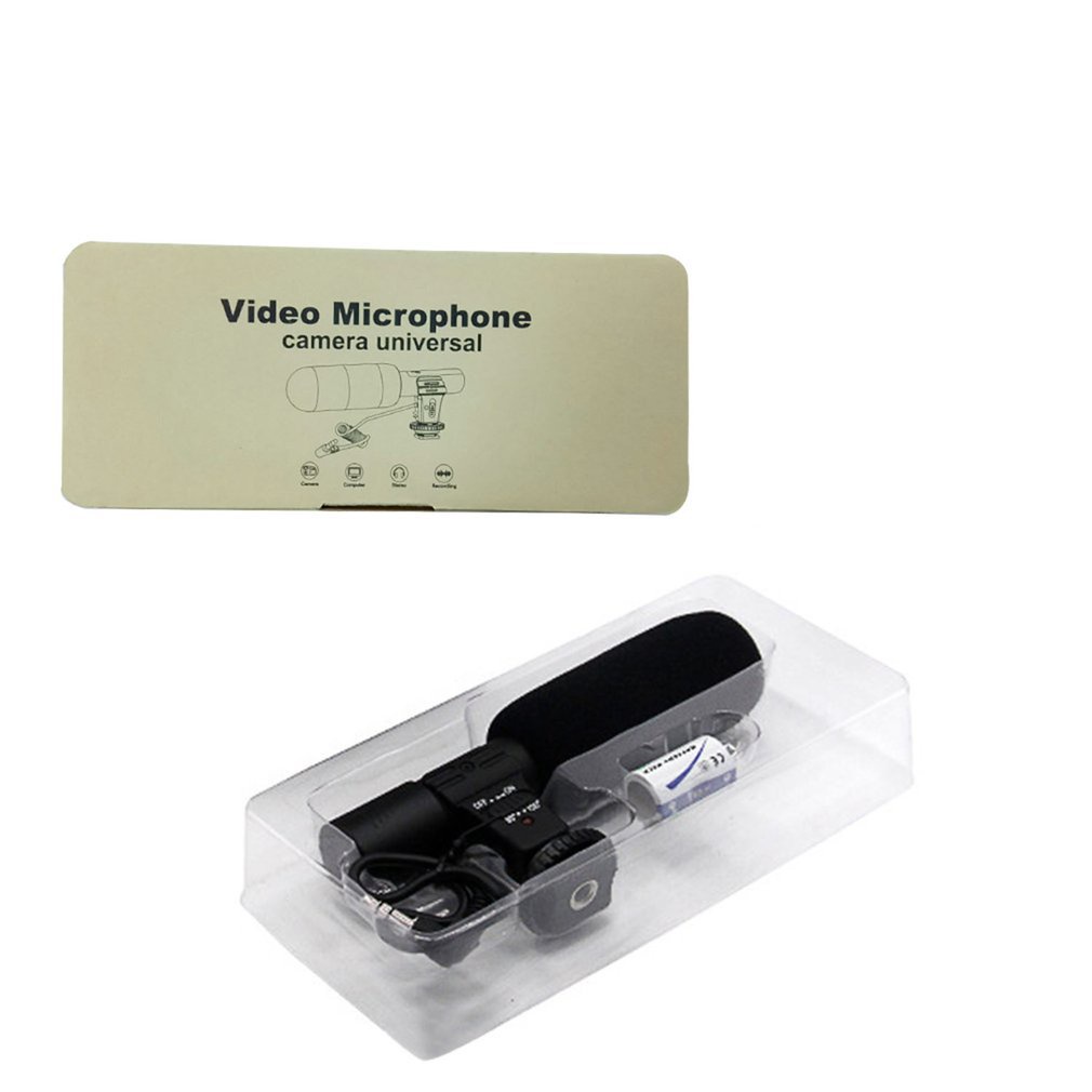 Condenser Microphone Professional 3.5Mm Video Recording Microphones Dv Camcorder Interview Mic For Dslr Camera [Q/1]