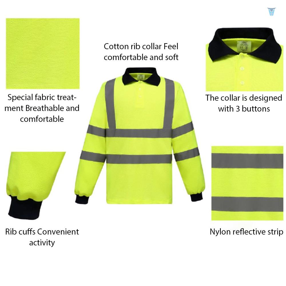 Áo Thun Tay Dài Phản Quang Thoáng Khí An Toàn Khi Xây Dựng