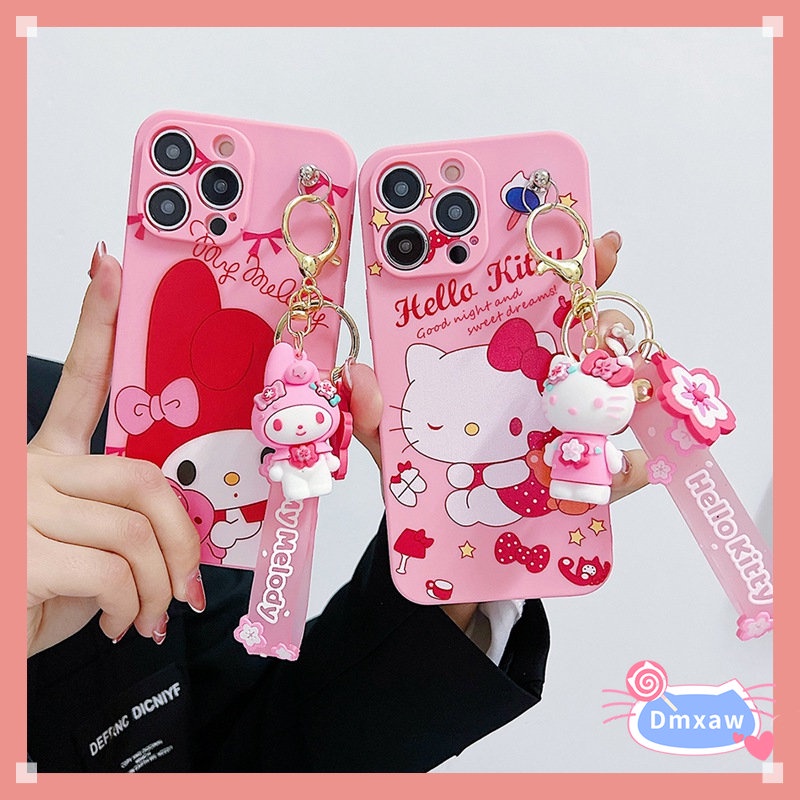 Ốp Điện Thoại Mềm Có Móc Khóa Hello Kitty Cho Vivo Y21T Y21G Y21E Y33S 4G Y20 Y20i Y20s Y20T Y20A Y12S Y12A Y11S V20 Y51 A31 Y53S