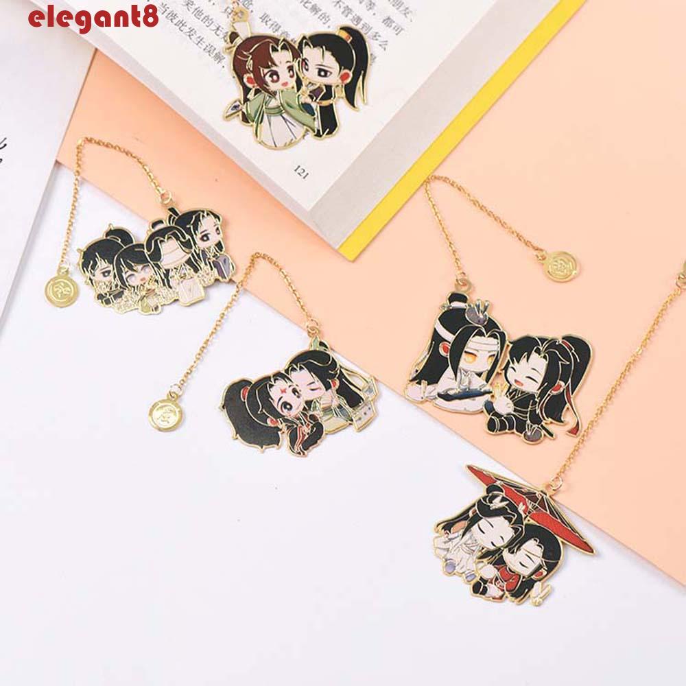 Mo Dao Zu Shi Mặt Dây Chuyền Kim Loại Đánh Dấu Sách Phối Tua Rua Phong Cách Trung Hoa Thanh Lịch Sáng Tạo Cho Trường Học Grandmaster of Demonic Mark Wei Wux