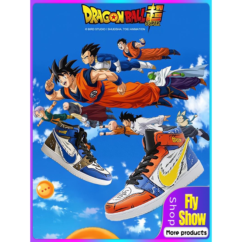 Giày Thể Thao Thoáng Khí In Hình Son Goku Sang Trọng Phong Cách Đường Phố Cho Nam