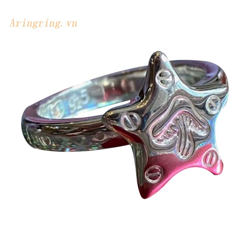 Nhẫn Bạc Hình Ngôi Sao Năm Cánh Thời Trang Cho Nữ