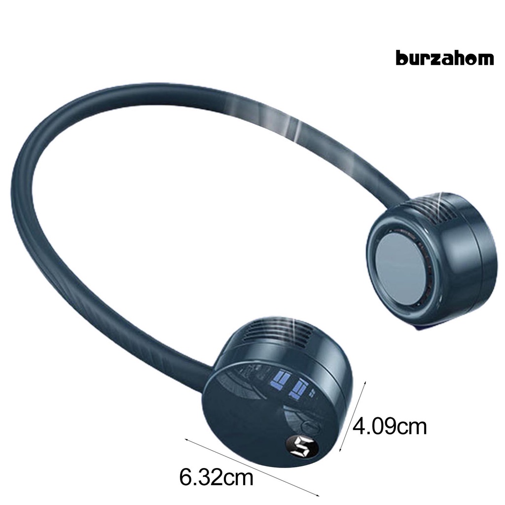 Quạt Làm Mát Đeo Cổ Có Thể Điều Chỉnh Tốc Độ Với Thiết Kế Ống Linh Hoạt Tiếng Ồn Thấp Siêu Nhẹ Tiện Dụng Mang Theo Du Lịch Cắm Trại