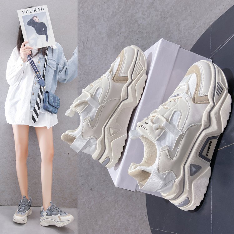 Giày thể thao đế cao tăng chiều cao thông thường, giày nữ giày sneaker nữ AA6359