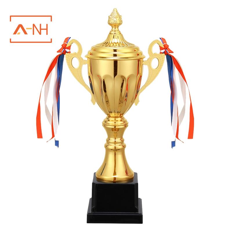 Cúp cúp 1 mảnh cho các cuộc thi họp thể thao Giải thưởng đội bóng đá và các bữa tiệc thi ủng hộ kim loại vàng 11 Inch