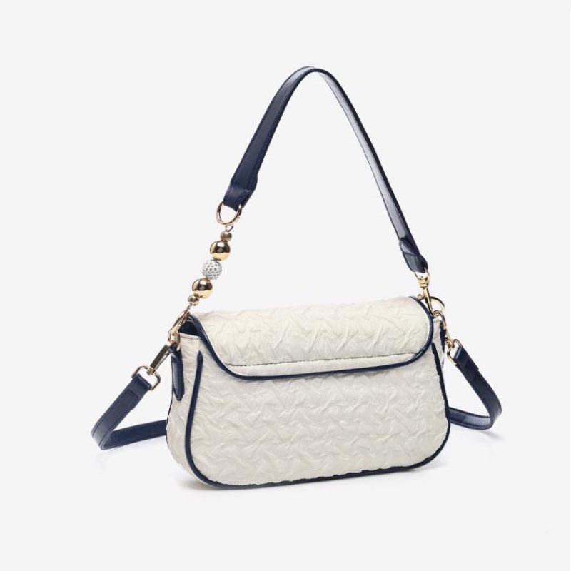 Túi đeo dưới cánh tay Hình Vuông Cỡ Nhỏ Thiết Kế Xếp Ly Phối Dây Đeo Sợi Xích Thời Trang Cao Cấp Cho Nữ