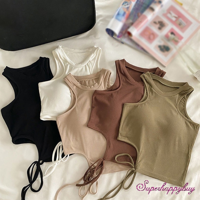 Áo Ống Màu Trơn Thiết Kế Khoét Ngực Độ Co Giãn Cao Thời Trang Quyến Rũ Cho Nữ