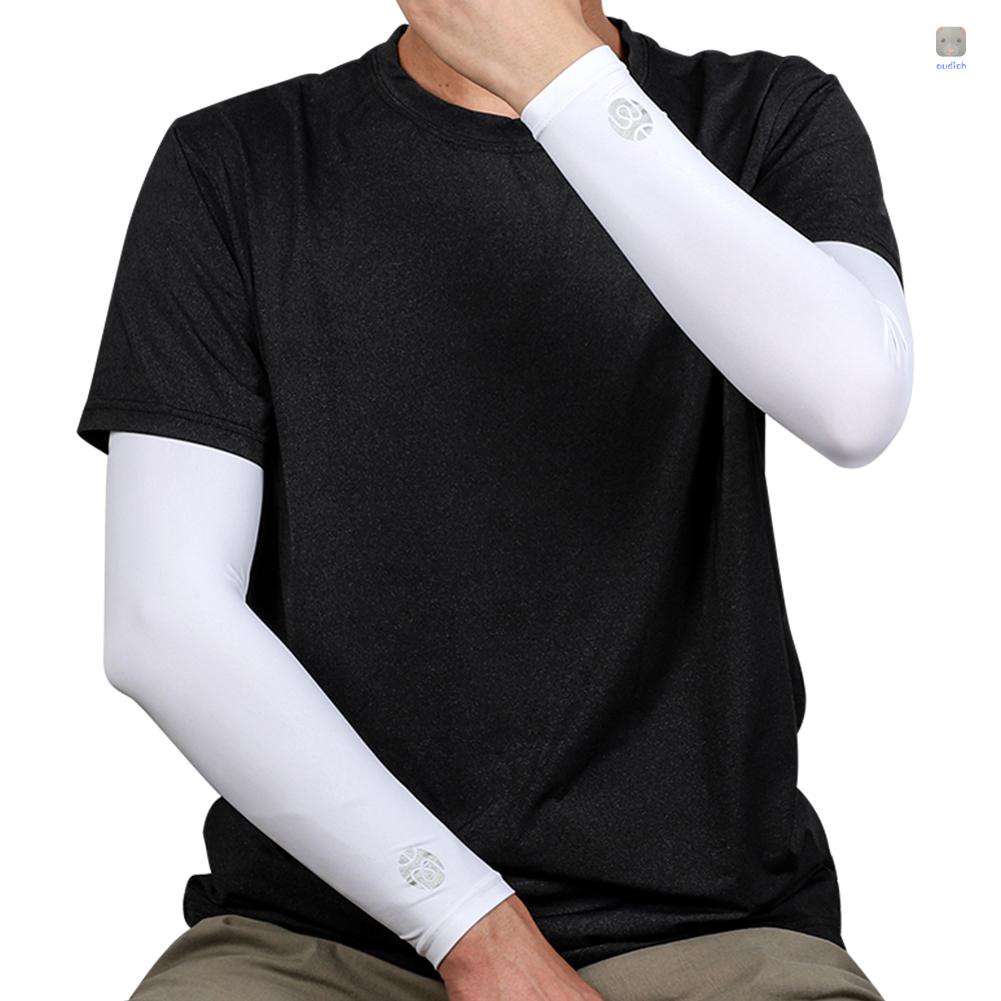 Găng Cánh Tay Bằng Vải Lạnh Chống Tia UV Hỗ Trợ Luyện Tập Thể Thao Ngoài Trời