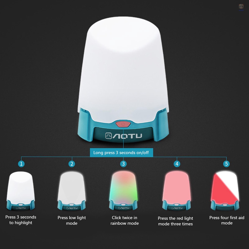 Đèn Cắm Trại Nhiều Màu Sắc Chống Thấm Nước Di Động