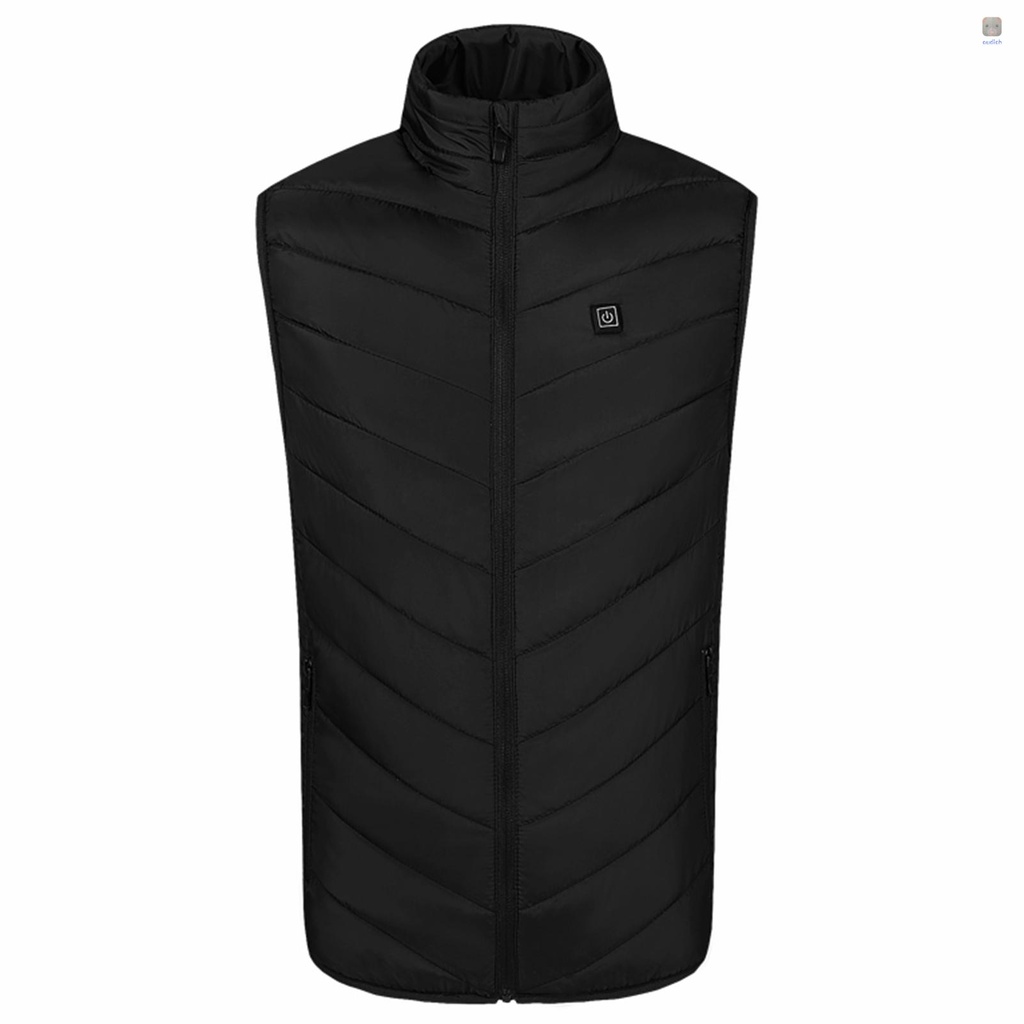 Áo Khoác Sưởi Ấm Không Tay Bằng Sợi Carbon Có Cổng Sạc USB Cho Nam Và Nữ