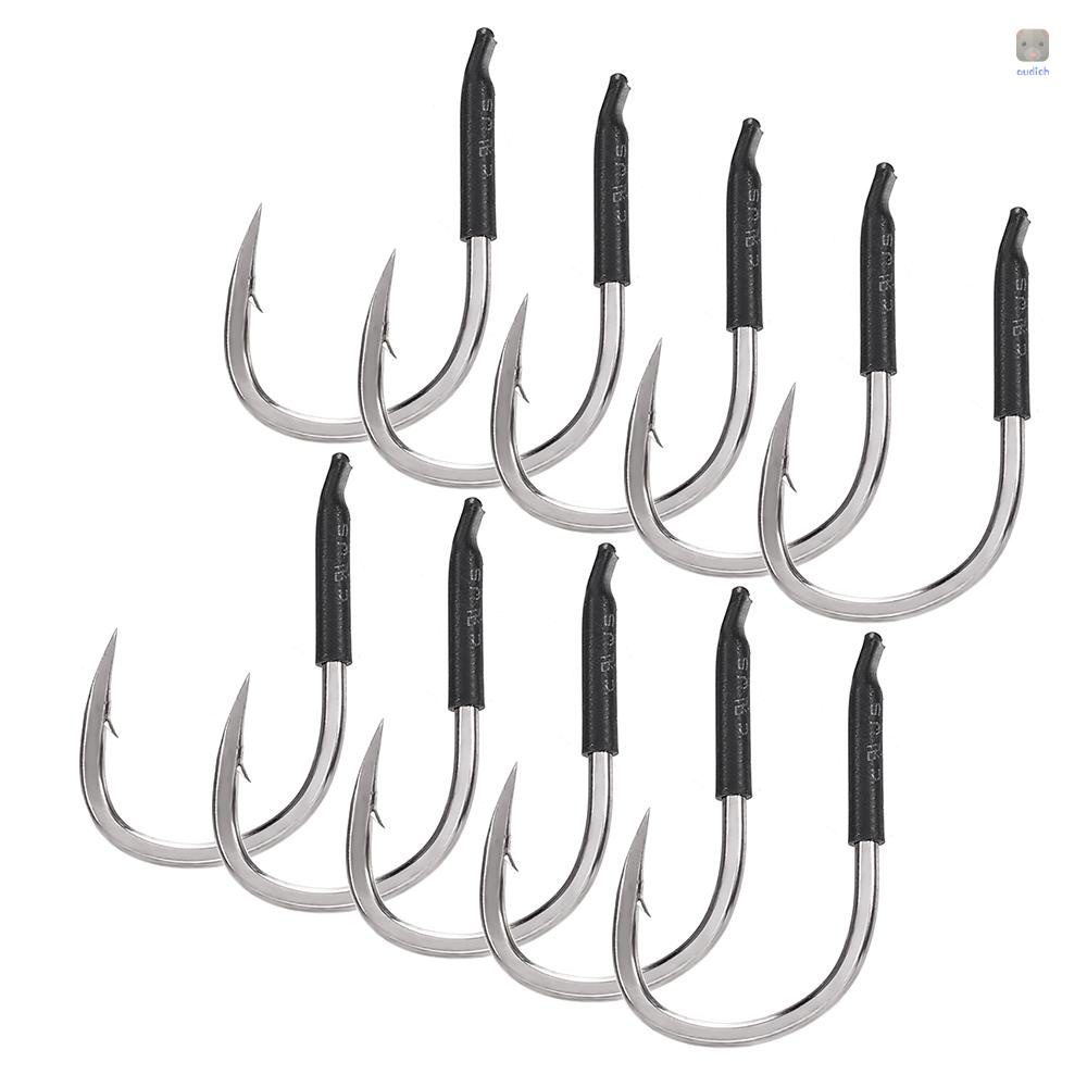 Set 10 / 4 / 10 / 4 Món Chuyên Dụng Chất Lượng# / 8# / 12# / 14# / 16# Lưỡi Câu Cá Bằng Thép Carbon Dày Dặn Thân Cao Su