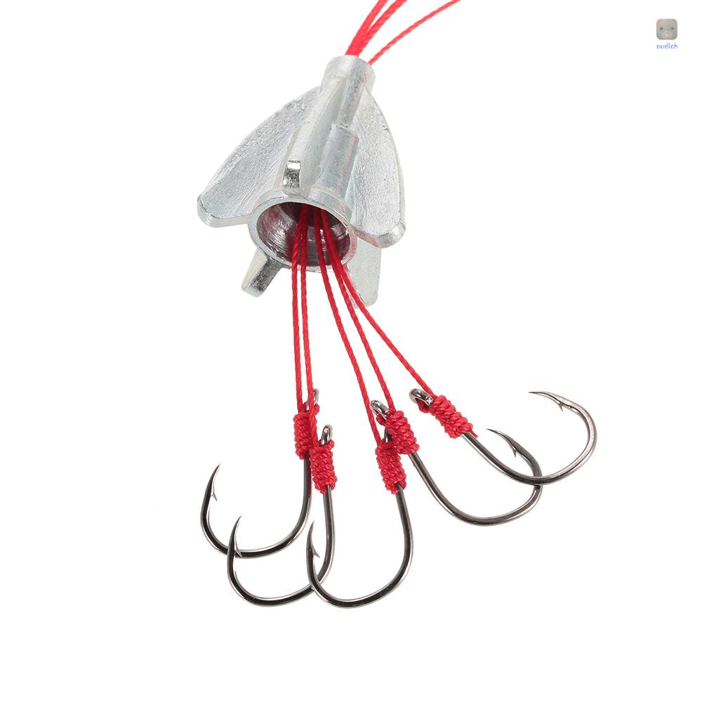 Set 4 Lưỡi Câu Cá 6 Trong 1 Bằng Thép Cacbon Trọng Lượng 9# 10# 11# 12# 13#