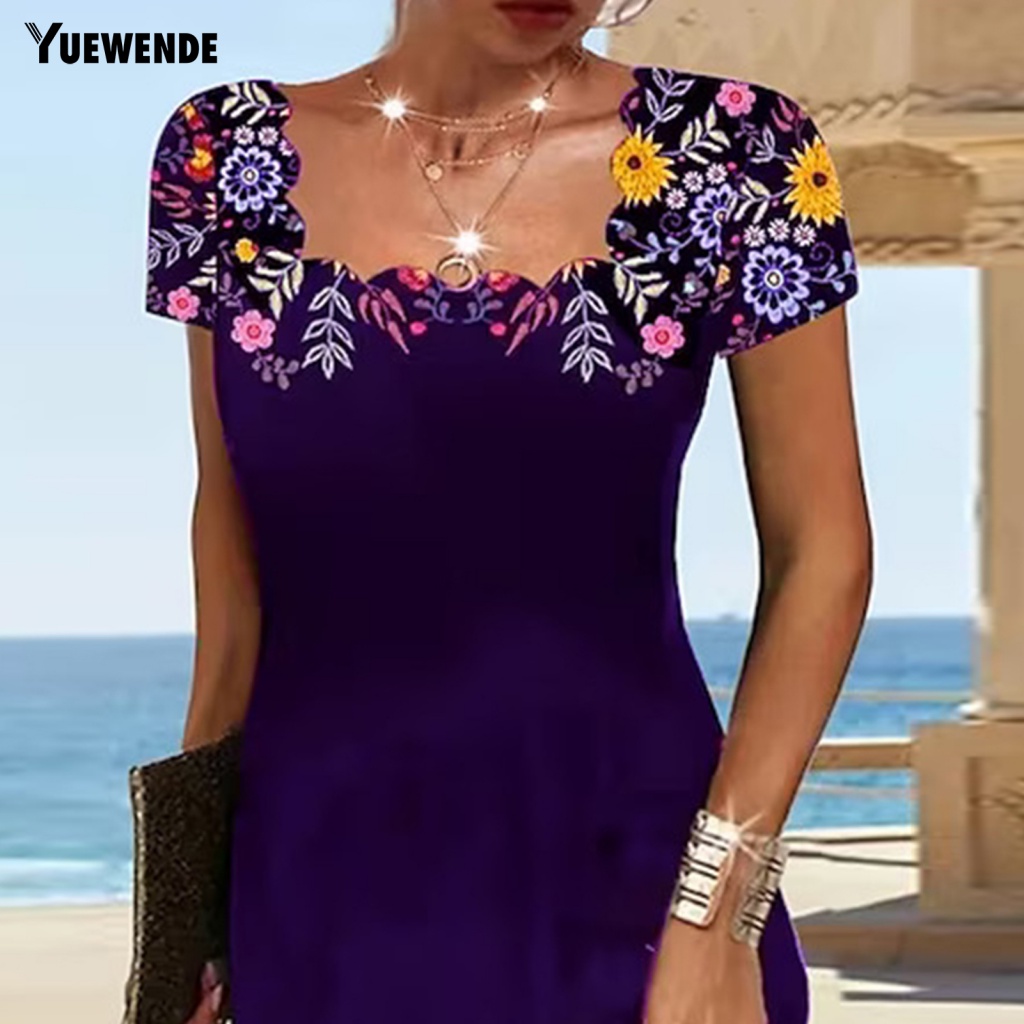 Ym.b Đầm Tay Ngắn Cho Ngày Lễ