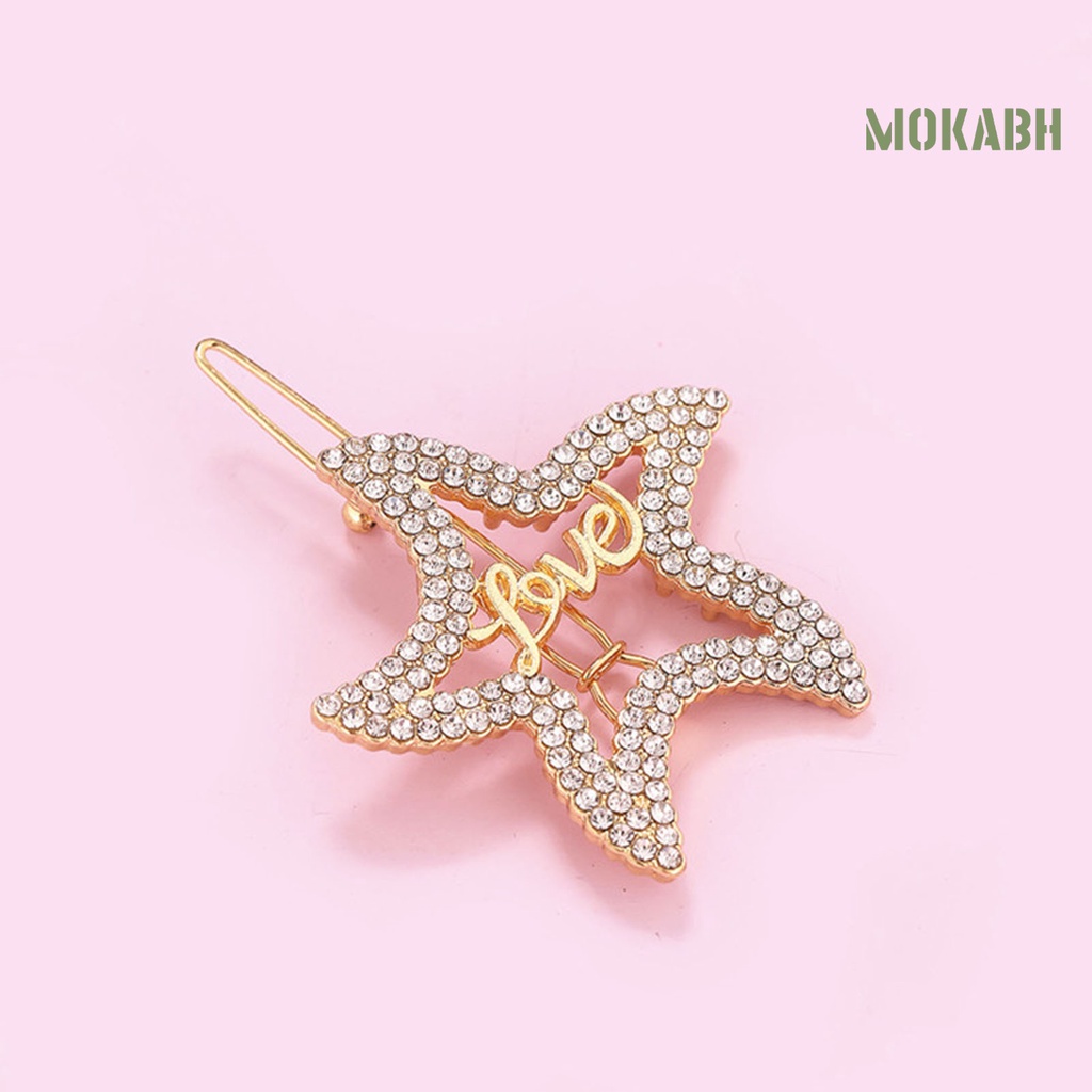 Kẹp Tóc Chống Trượt Đính Đá Lấp Lánh Tinh Tế