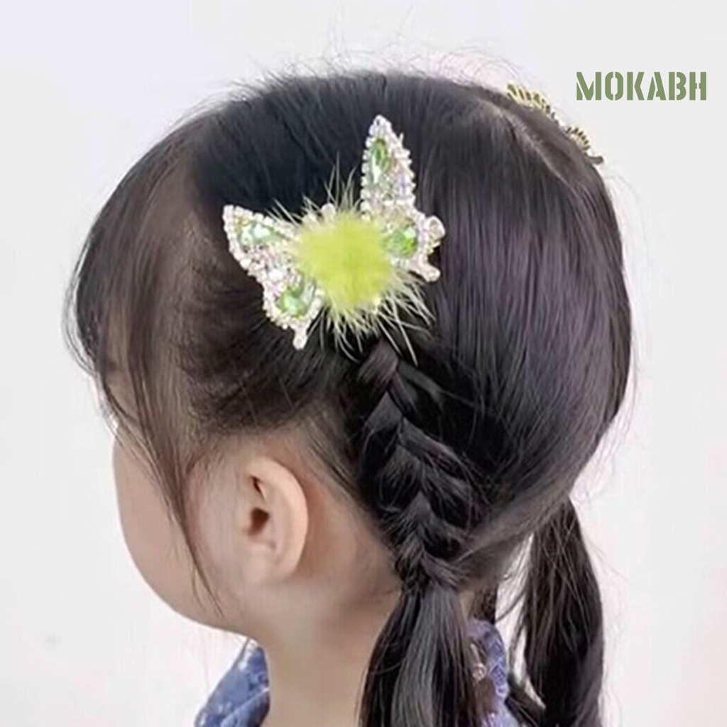 Kẹp Tóc Hình Bướm Bằng Kim Loại Đính Đá Lấp Lánh