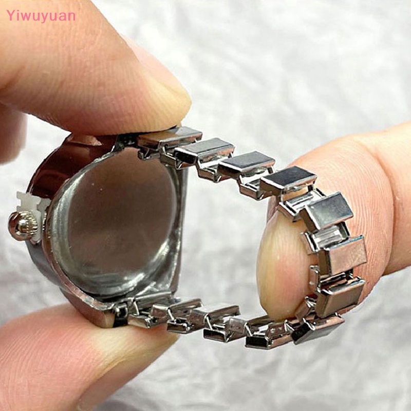 < Yiwuyuan > Đồng Hồ Nhẫn Đeo Tay Mặt Hình Mắt Mèo Có Thể Điều Chỉnh Kích Thước Mới