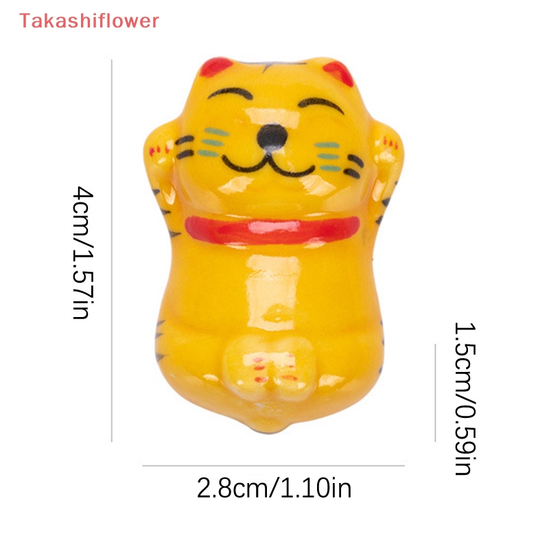 (Takashiflower) Giá Đỡ Muỗng / Nĩa Bằng Sứ Hình Hổ Đáng Yêu Trang Trí Bàn Ăn DIY